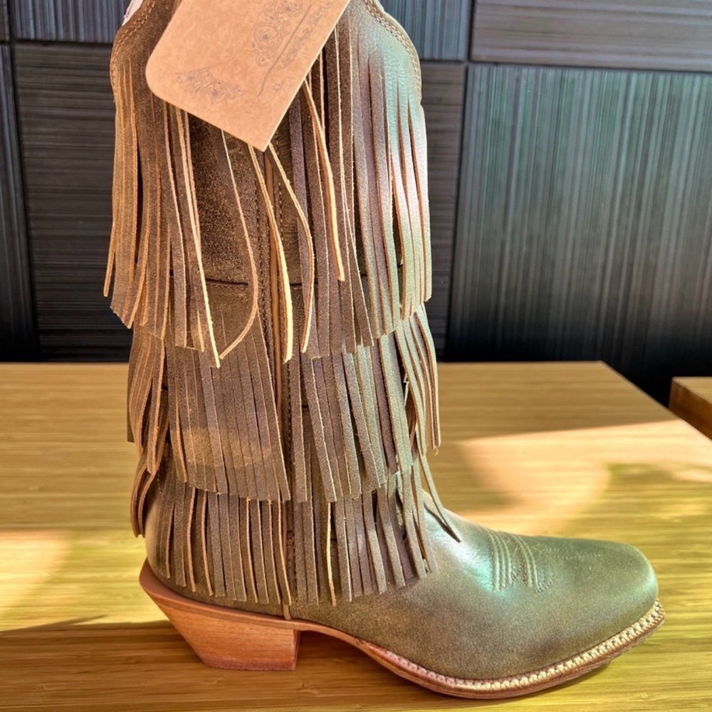 Twisted X Brown Fringe Steppin’ Out Leather Cowgirl Boots